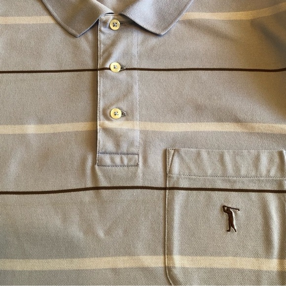 Daniel Cremieux Men's Blue Striped Short Sleeve Golf Polo Shirt Size M - Picture 5 of 7